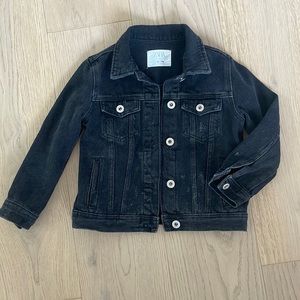 Zara Denim Jacket Black distressed